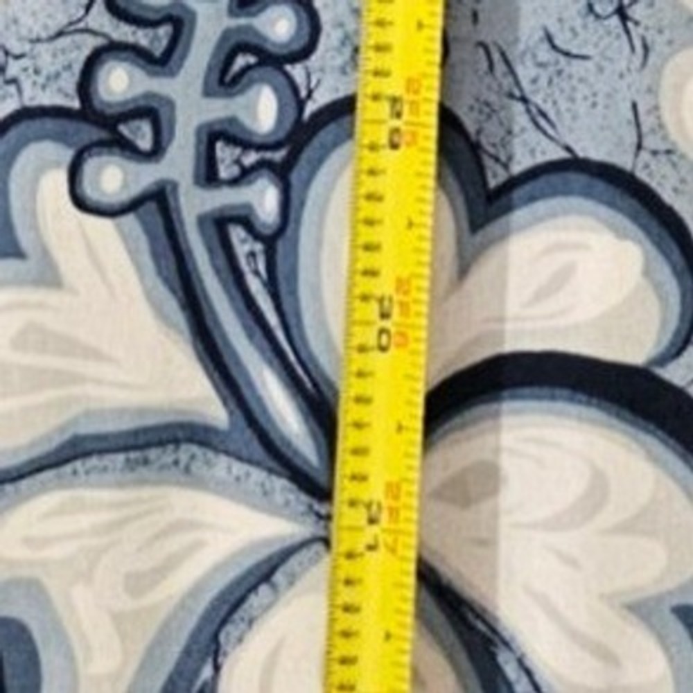 Hana Bay Island Style Vintage Mens XL Blue Hibiscus Floral Rayon Aloha Shirt - Picture 4 of 9